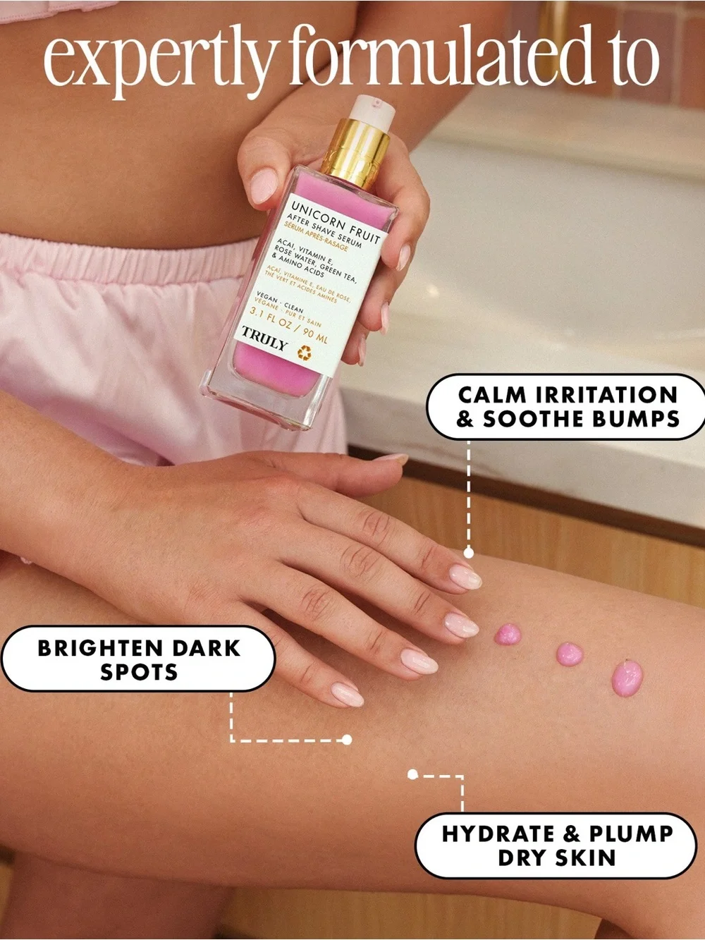 TRULY Unicorn Fruit After Shave Serum - Pink & Gold